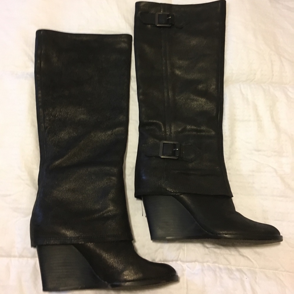 Vince Camuto Black Leather Boots